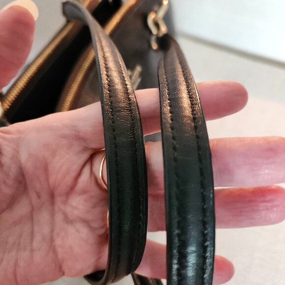 Coach Christie Carryall Signature Dark Brown Shoulder Bag Satchel Purse - Picture 3 of 9